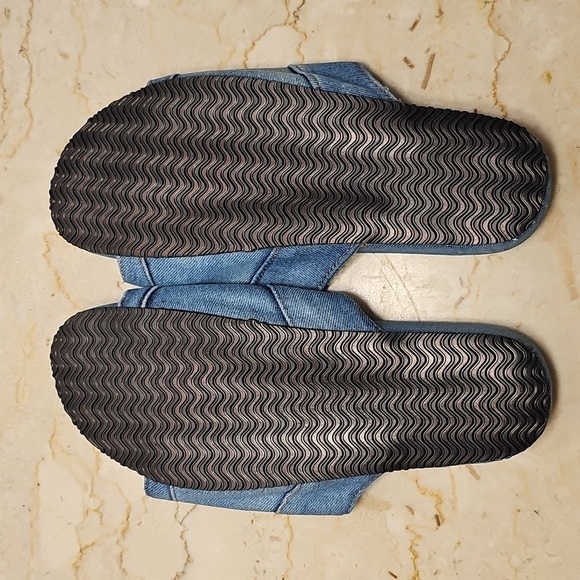 NWT Jinrui Fuliao Blue Jean Denim Slip-on Sandals Slides Unisex 8.5-9W | 6.5-7W - Picture 6 of 6